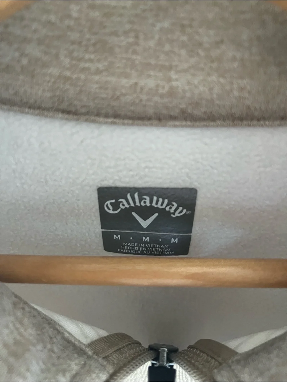 Callaway Men’s Half-Zip Pullover Sweater - Taupe - Picture 2 of 2